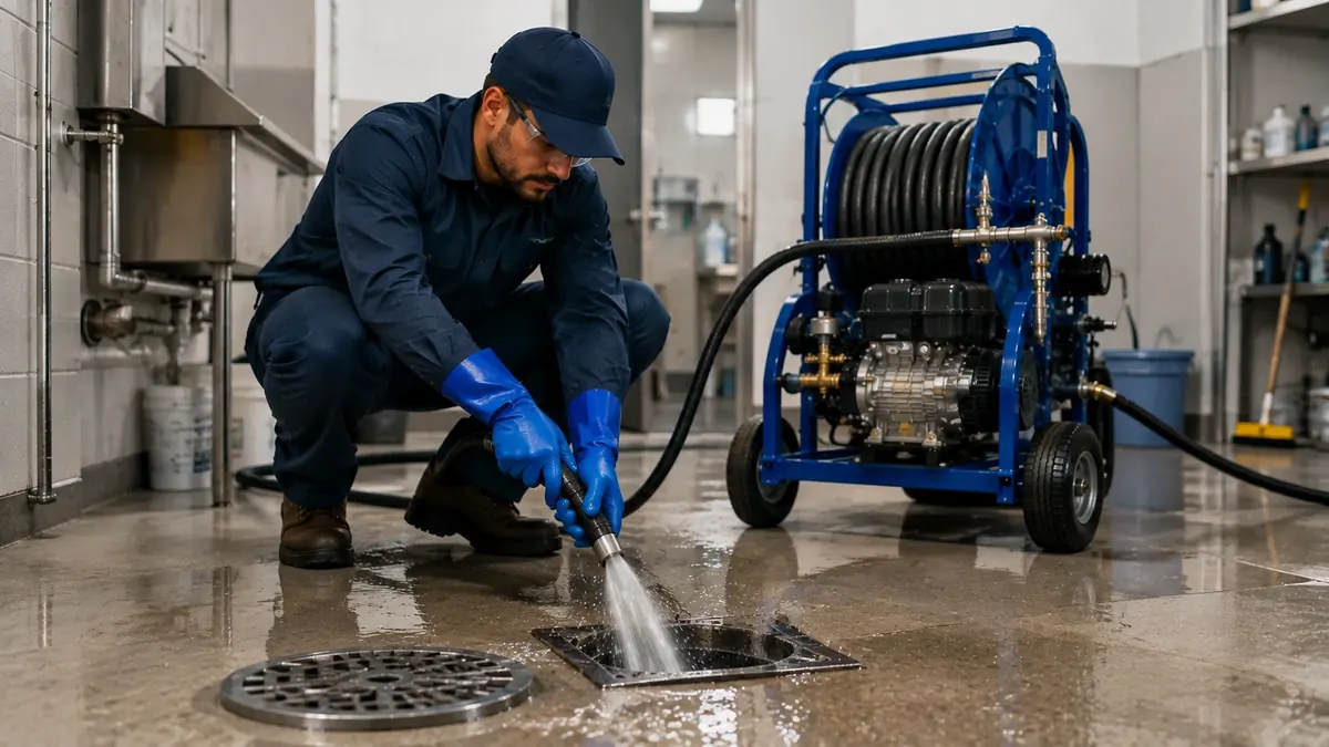 Floor Drain Hydro Jet Cleaning in Cabazon