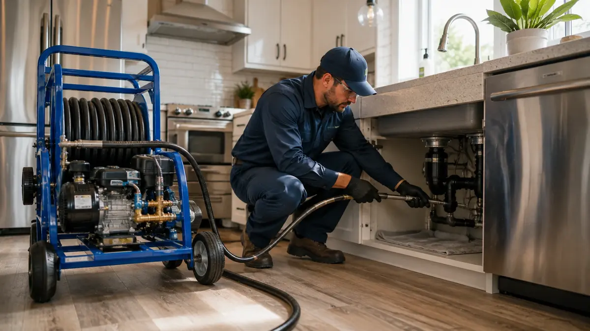 Kitchen Drain Hydro Jetting in Cabazon
