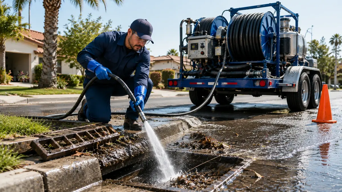 Storm Drain Hydro Jet Cleaning in Cabazon